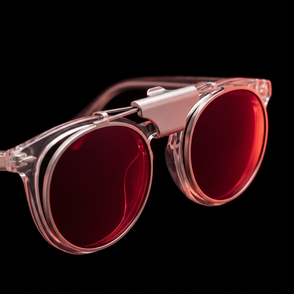 clip (01) red-lens clip-on