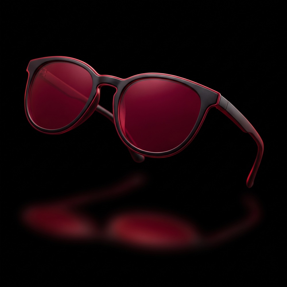 evening (01) red-lens glasses